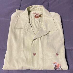 Caribbean short sleeved button down shirt. Size Medium